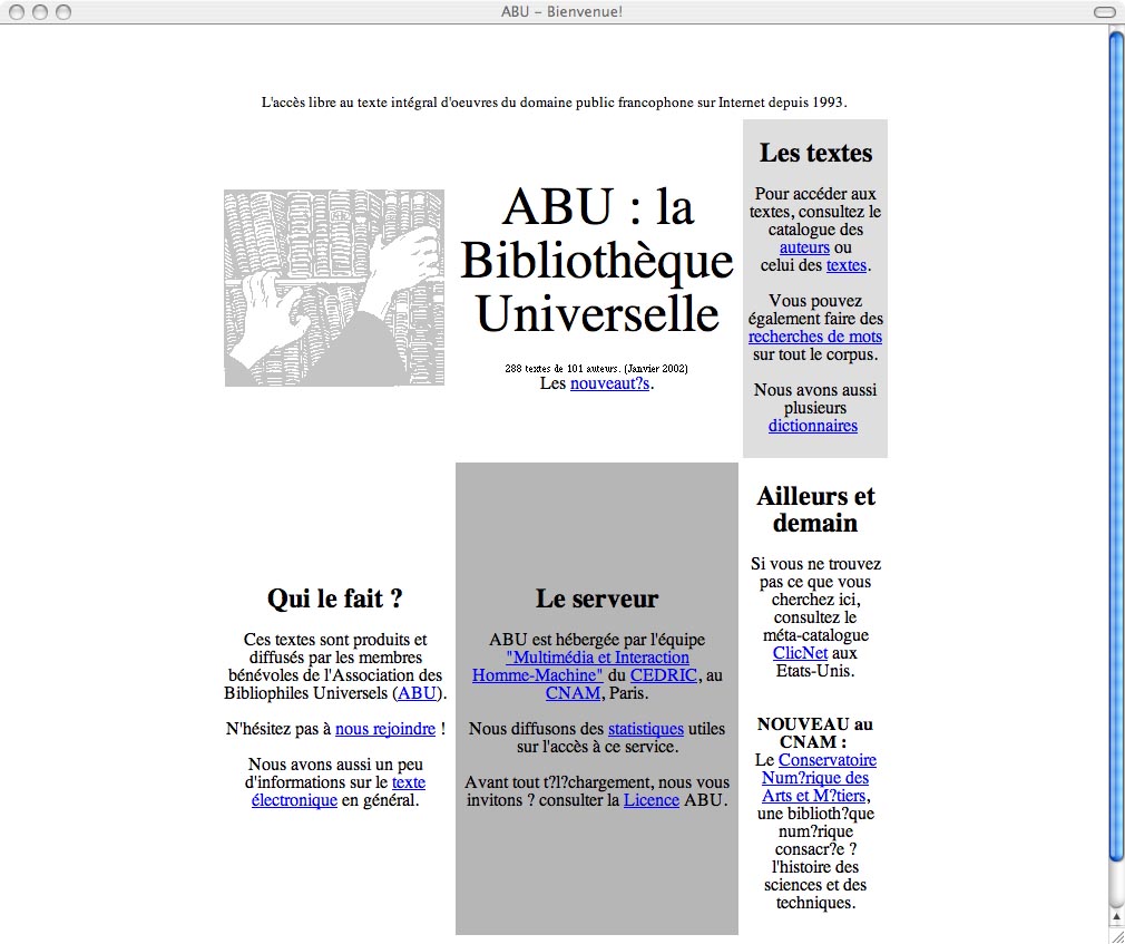 ABU : la Bibliothèque Universelle