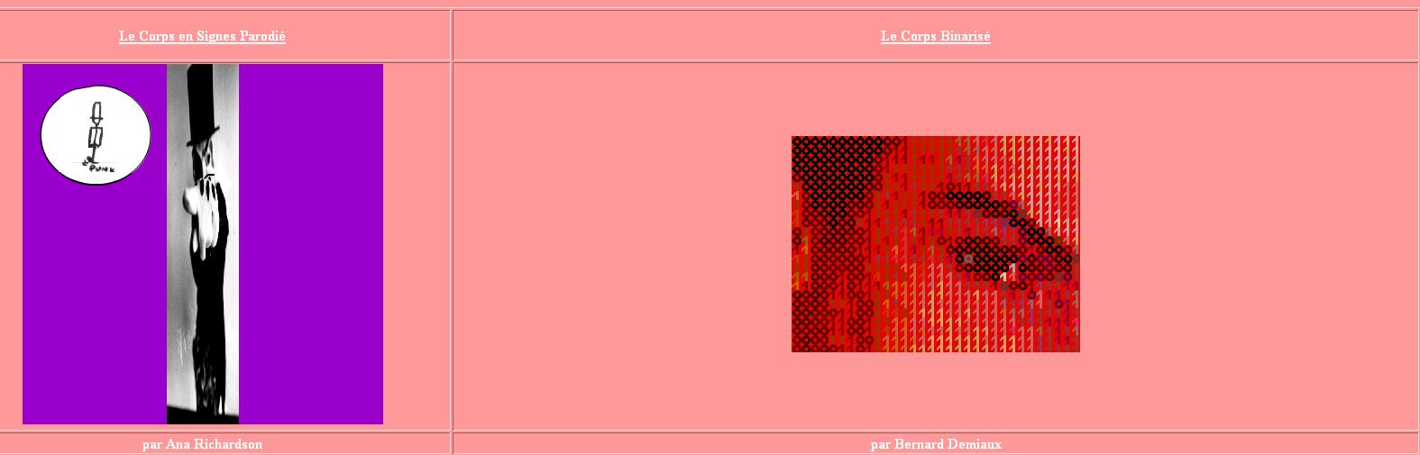 Le corps en signes parodié / Le corps binarisé