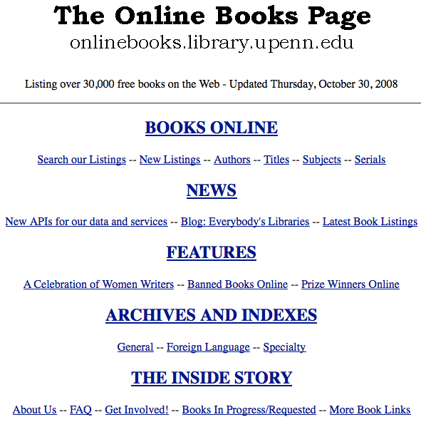 The Online Books Page